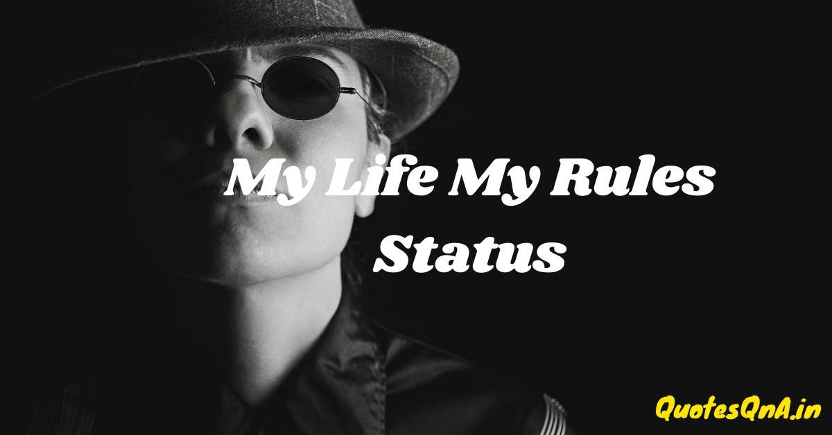 My Life My Rules Status in Hindi