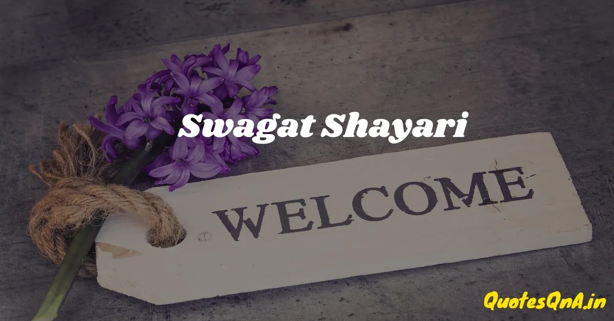 Swagat Shayari in Hindi