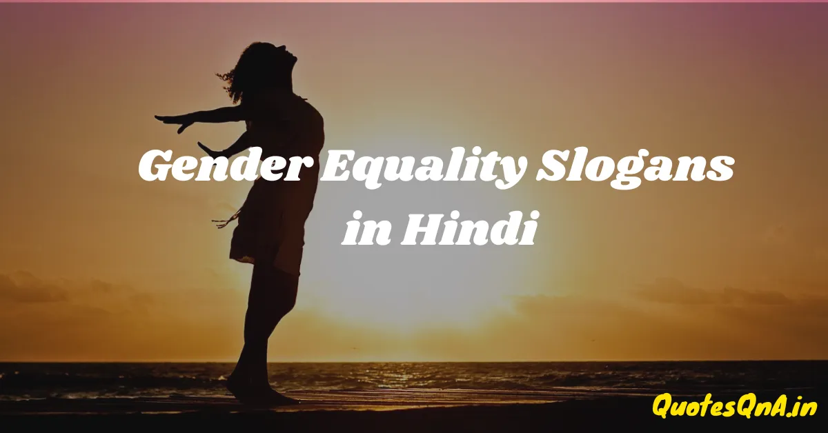 Gender Equality Slogans in Hindi