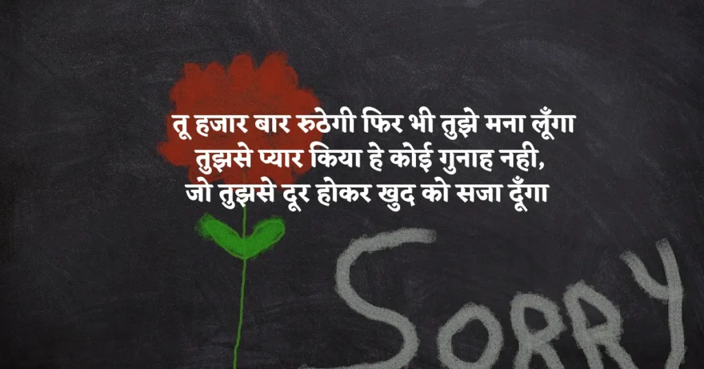 Sorry Shayari For Girlfriend in Hindi