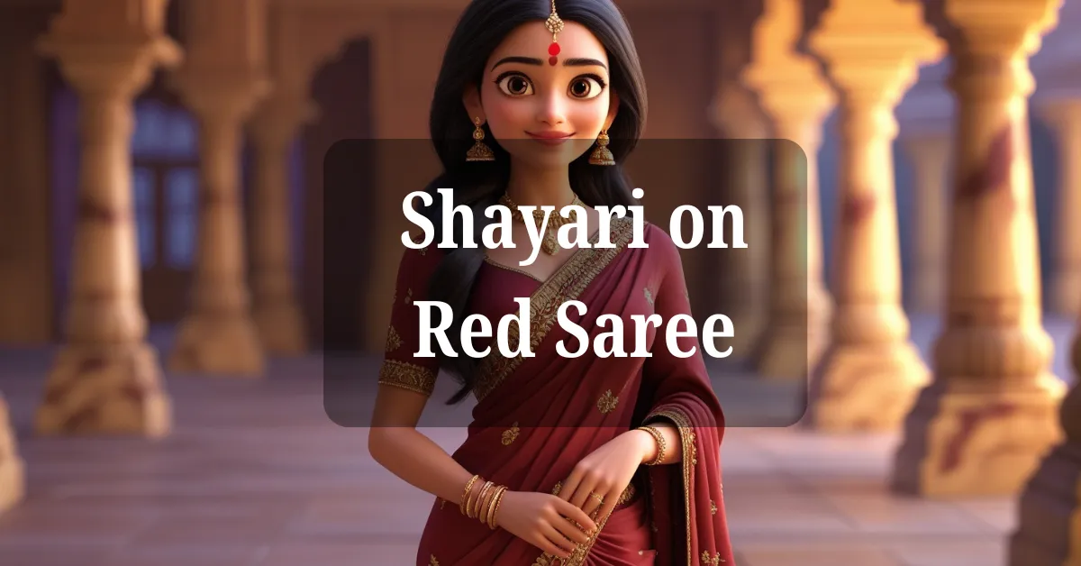 Shayari On Red Saree